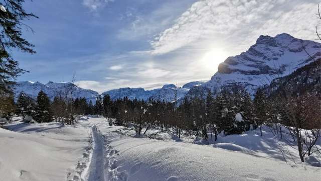 Schneeschuhtour Fonduetrail zum Ortstockhaus