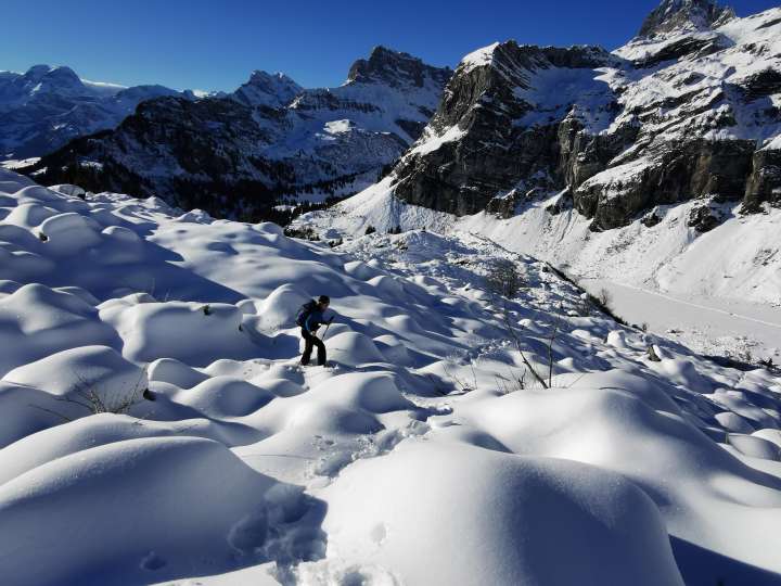 Schneeschuhtour Oberblegisee und auf den Leuggelstock
