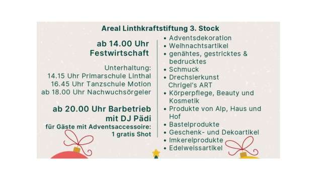 Weihnachtsmarkt Linthal, 28.11.2025