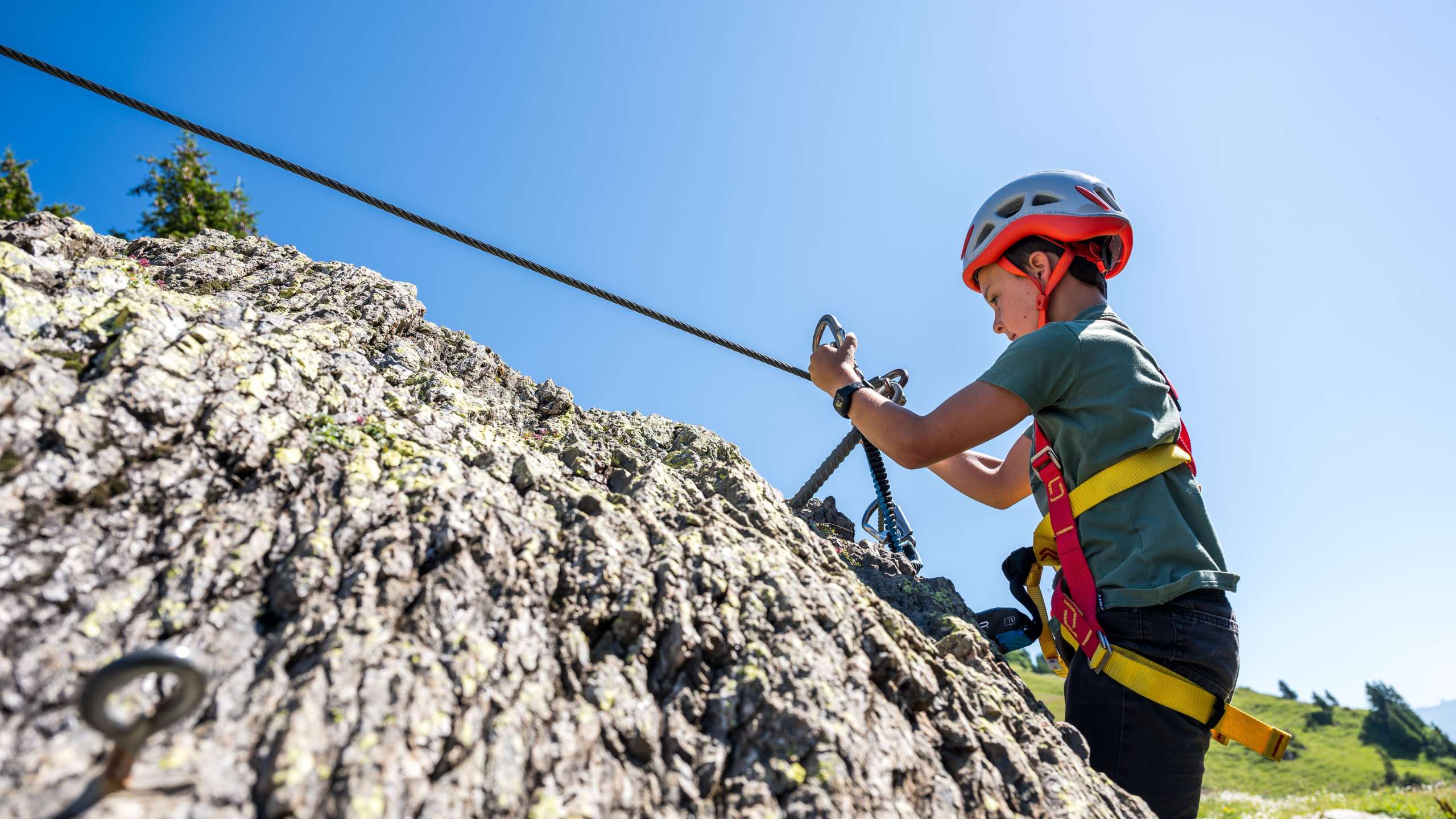 Einsteiger und Kinderklettersteig