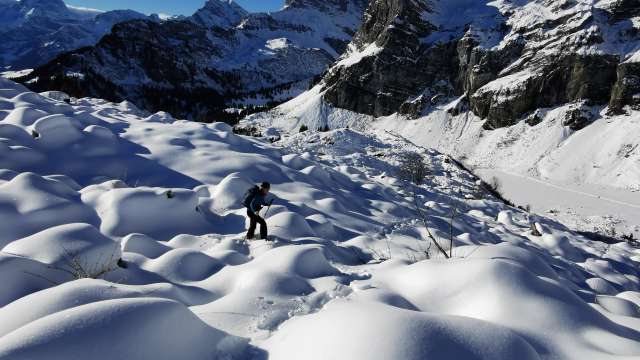 Schneeschuhtour Oberblegisee und auf den Leuggelstock
