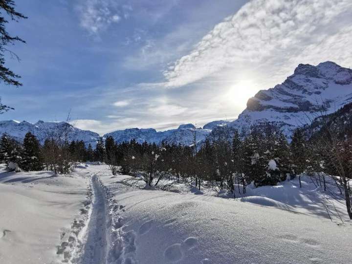 Schneeschuhtour Fonduetrail zum Ortstockhaus